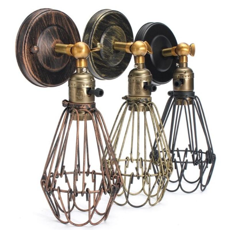 E27 Loft Metal Retro Vintage Rustikální Nástěnné Svítidlo Edison Žárovka