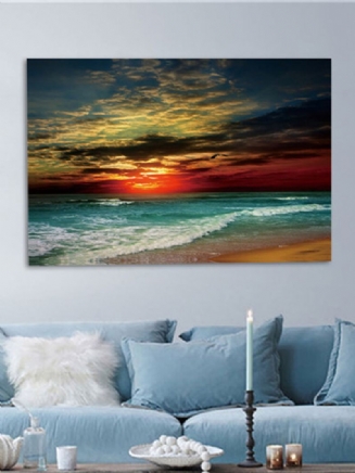 Framed Home Decor Zarámovaný Obraz Na Plátně Moderní Nástěnné Umění Seascape Beach Picture