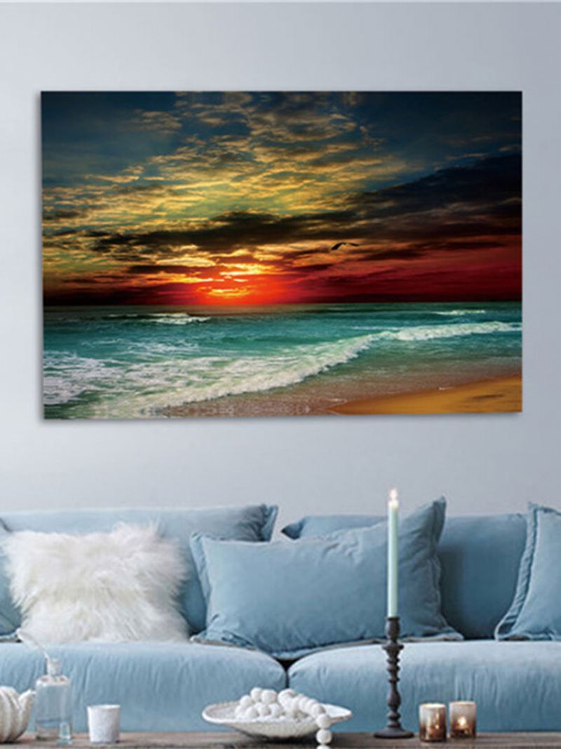 Framed Home Decor Zarámovaný Obraz Na Plátně Moderní Nástěnné Umění Seascape Beach Picture