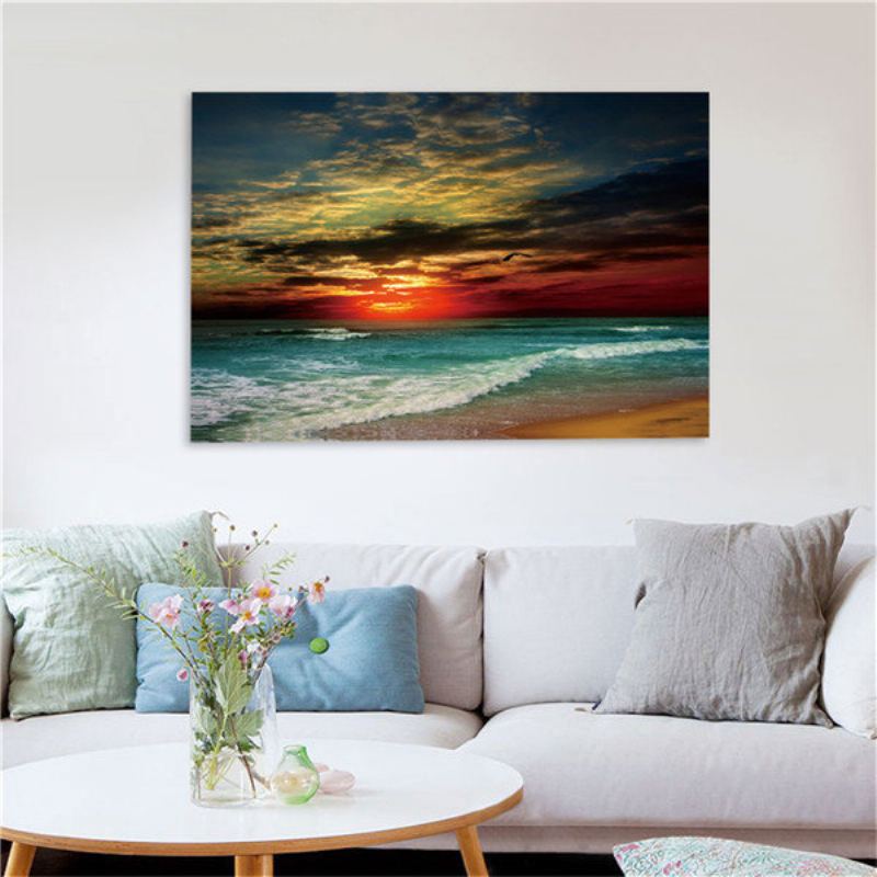 Framed Home Decor Zarámovaný Obraz Na Plátně Moderní Nástěnné Umění Seascape Beach Picture