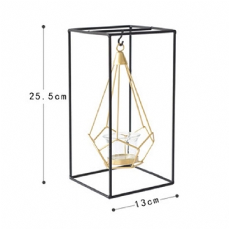 Geometrické Svícny Moderní Vydutý Kovový Železný Závěsný Svícen Pro Ozdoby Svatebního Stolu