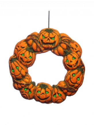 Halloween Strašidelný Věnec Věšák Na Dveře Závěsná Rekvizita Home Decor Led Lucerna Dýně