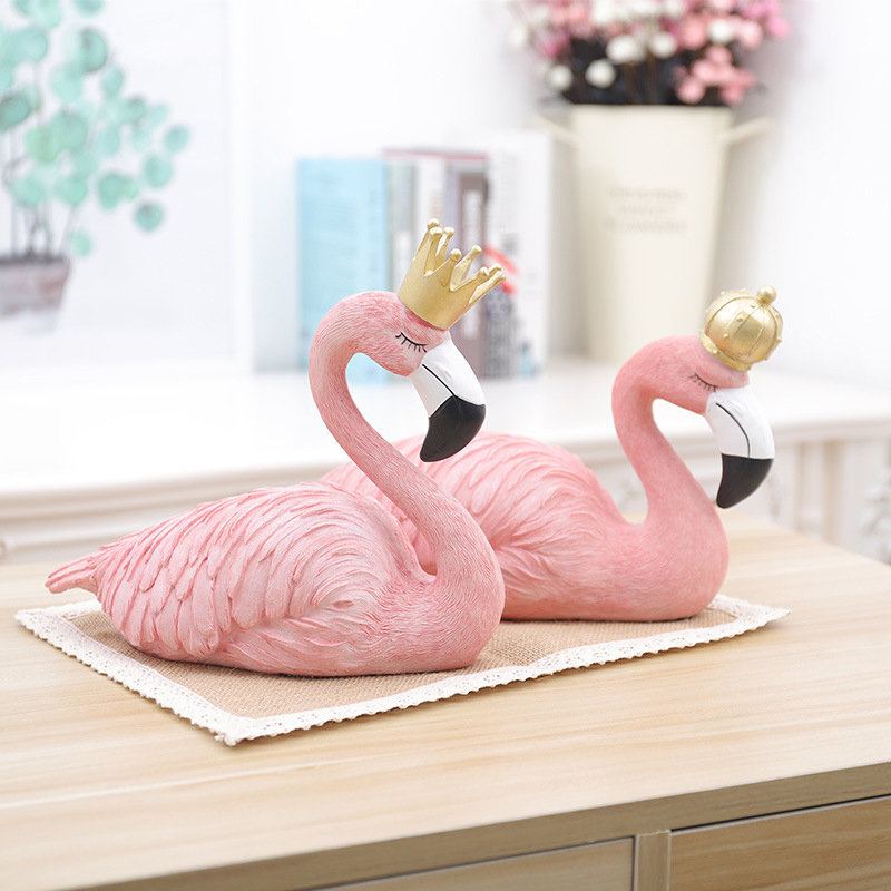 Ins Fashion Dekorace Psacího Stolu Velký Plameňák Ornamenty Dekorativní Figurky Home Decor Pryskyřice Craft