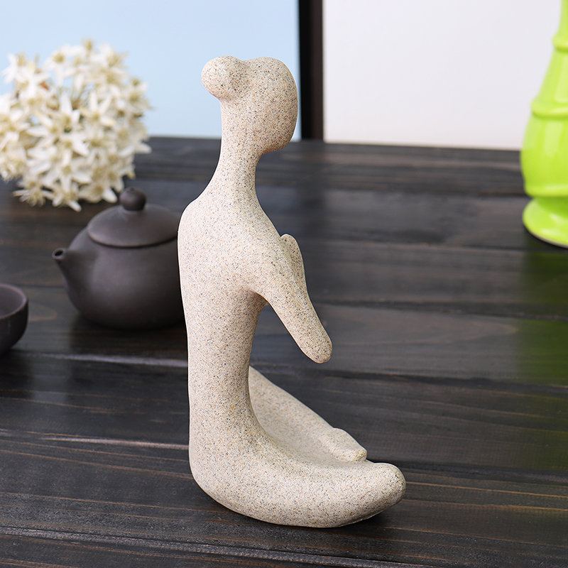 Jóga Lady Ornament Figurka Home Vnitřní Venkovní Zahrada Socha Buddhy Dekorace Na Stůl