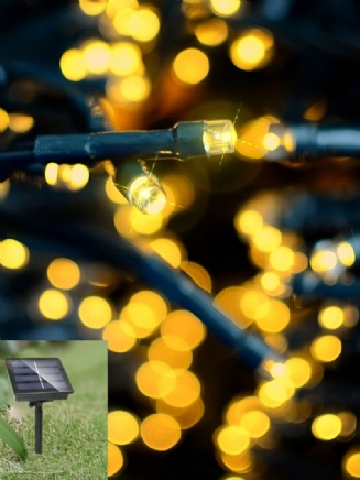 Kcasa Ssl-13 Led 7m 50led Solární Panel Řetězové Světlo Holiday Garden Vánoční Svatební Dekorace