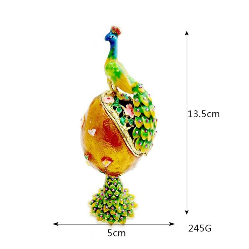 Kovová Ruční Práce V Evropském Stylu Pro Dekoraci Páv Na Malované Skořápce S Diamantovým Dárkem K Narozeninám