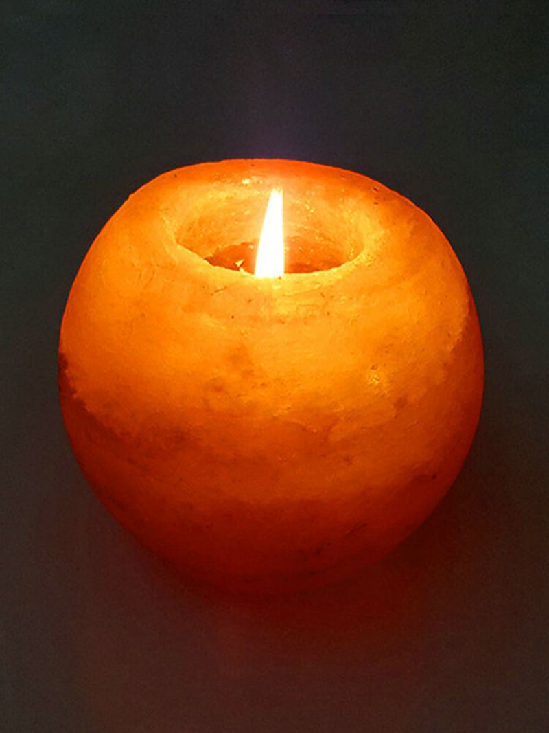 Křišťálový Noční Svícen Natural Salt Rock Tealight Čištění Vzduchu Stolní Lampa