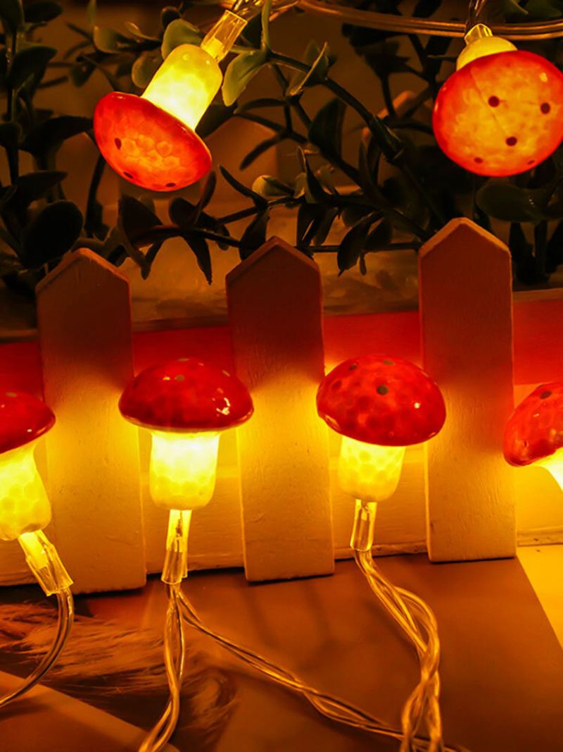 Led 3d Lampa Ve Tvaru Houby Usb Nabíjení Baterie