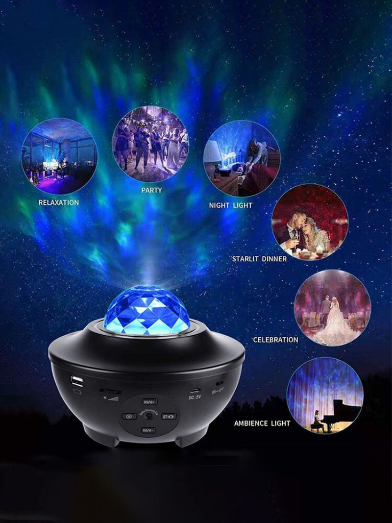 Led Romantic Colorful Starry Sky Galaxy Projector Noční Světlo Usb Dálkové Ovládání Dekorace Fairy Neon Project Lamp