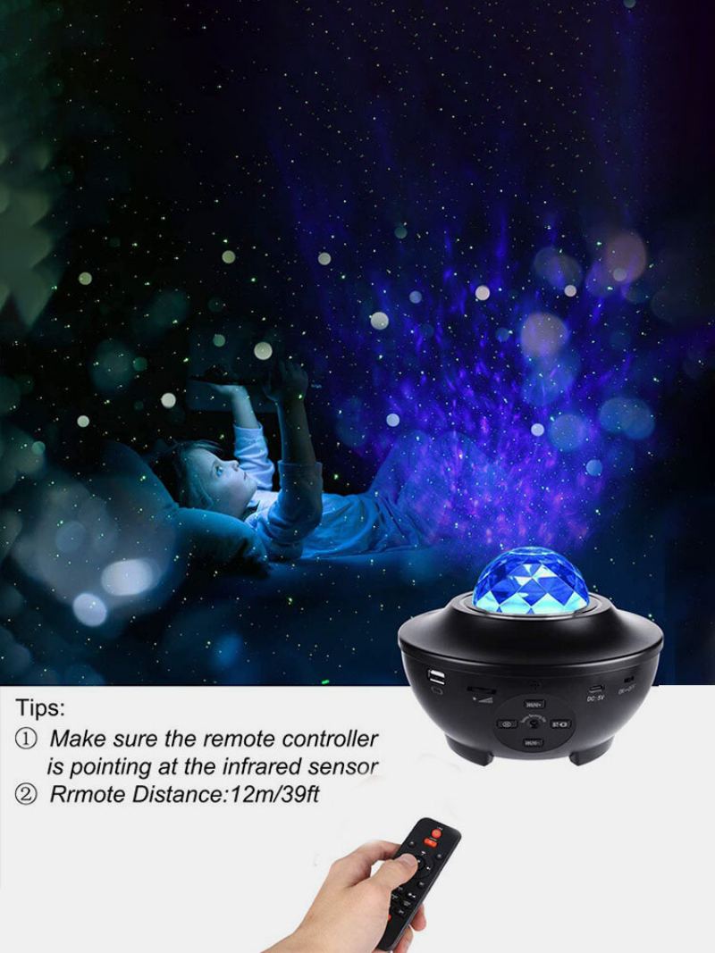 Led Romantic Colorful Starry Sky Galaxy Projector Noční Světlo Usb Dálkové Ovládání Dekorace Fairy Neon Project Lamp