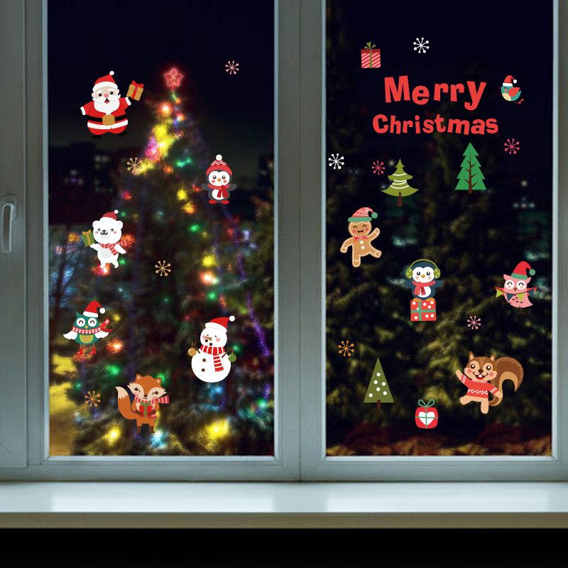 Miico Sk6038 Vánoční Samolepka Novetly Cartoon Stickers For Kids Room Decoration Christmas Part