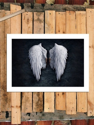 Nezarámovaná Móda Angel Wings Abstraktní Nástěnná Malba Obývací Pokoj Ložnice Artwork Decor