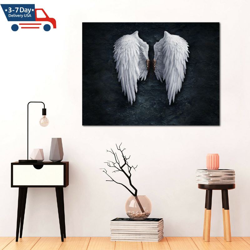 Nezarámovaná Móda Angel Wings Abstraktní Nástěnná Malba Obývací Pokoj Ložnice Artwork Decor