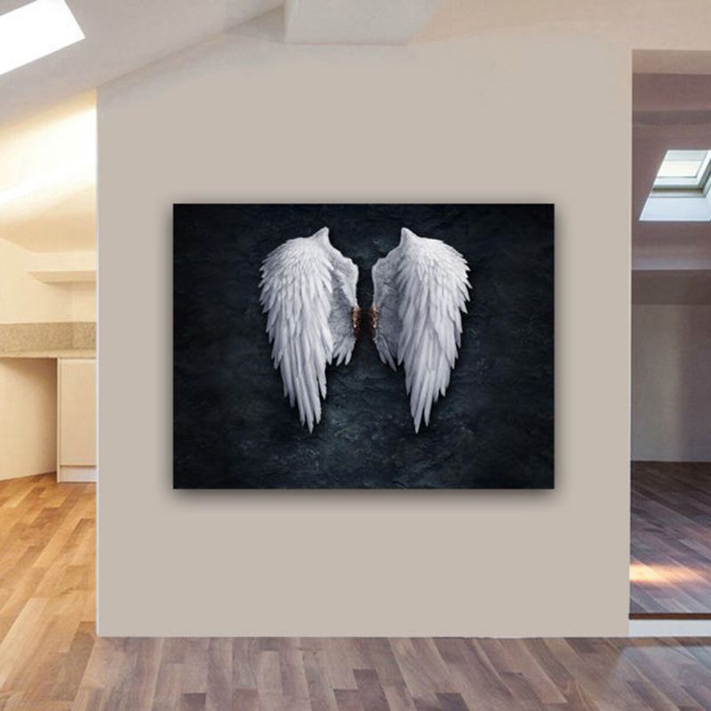 Nezarámovaná Móda Angel Wings Abstraktní Nástěnná Malba Obývací Pokoj Ložnice Artwork Decor