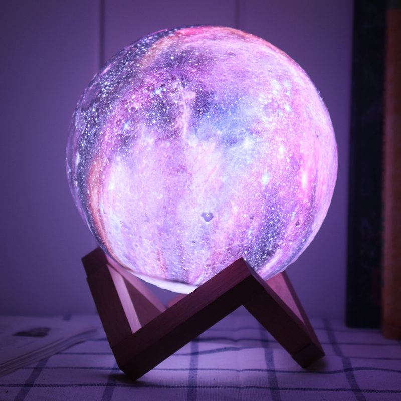 Nový 3d Tisk Moon Lamp Space Led Noční Světlo Dálkové Ovládání Usb Nabíjení Valentýnský Dárek