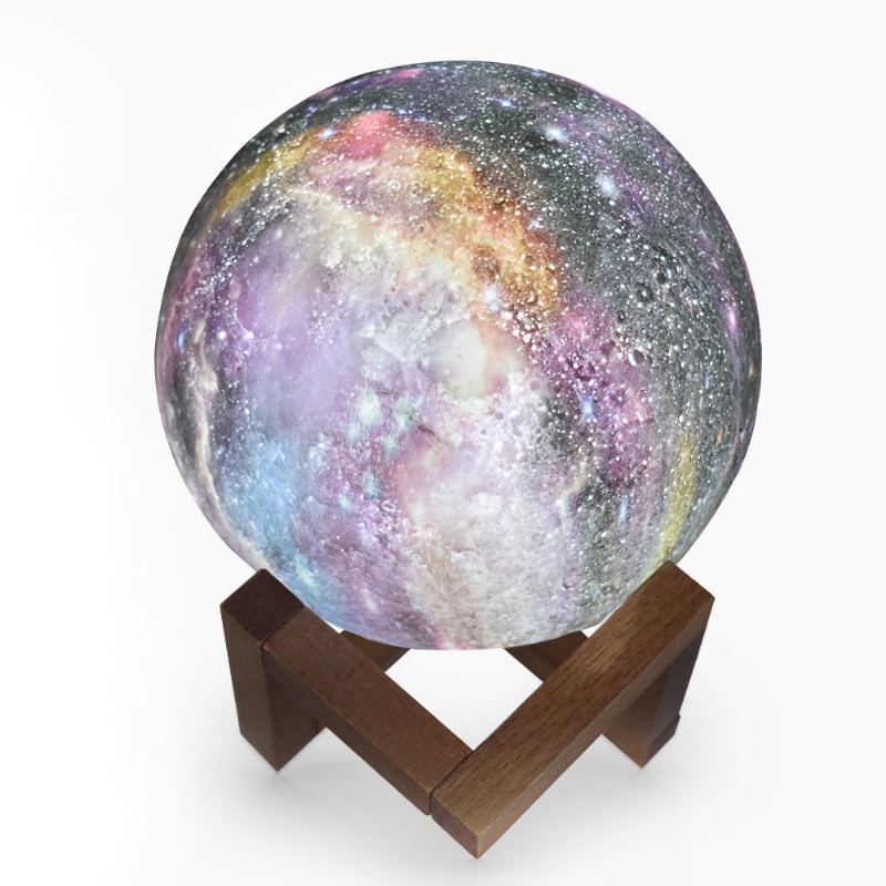 Nový 3d Tisk Moon Lamp Space Led Noční Světlo Dálkové Ovládání Usb Nabíjení Valentýnský Dárek