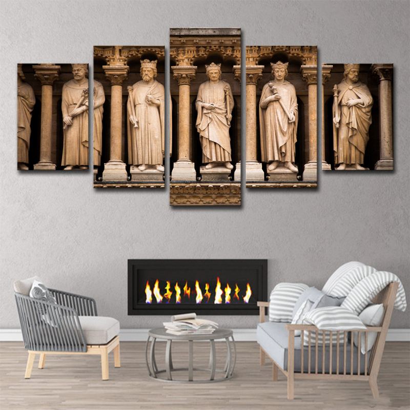 Obraz Na Plátně Paris Large 5 Panels Home Decor Picture Wall Artwork Plátno Bez Rámu