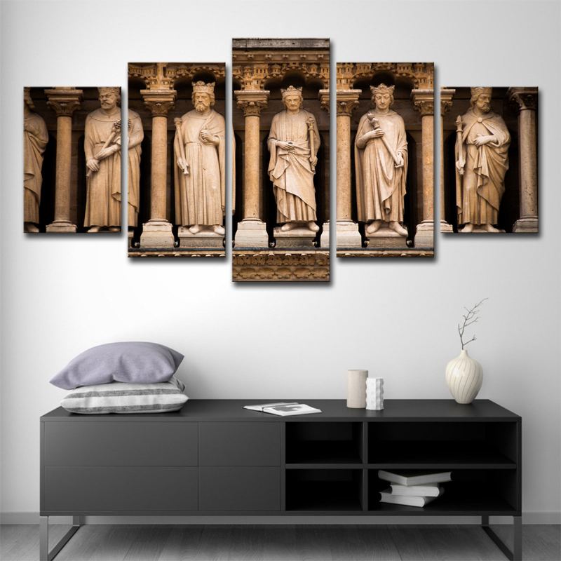 Obraz Na Plátně Paris Large 5 Panels Home Decor Picture Wall Artwork Plátno Bez Rámu