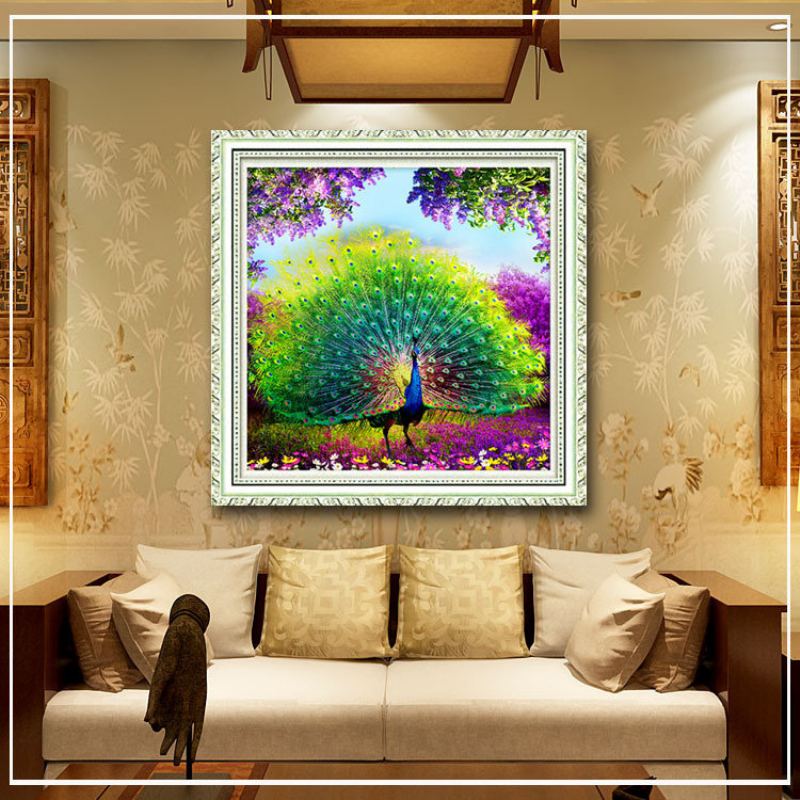 Peacock Diamond Painting Home Wall Art Decor