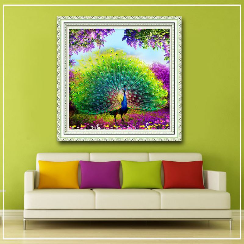 Peacock Diamond Painting Home Wall Art Decor