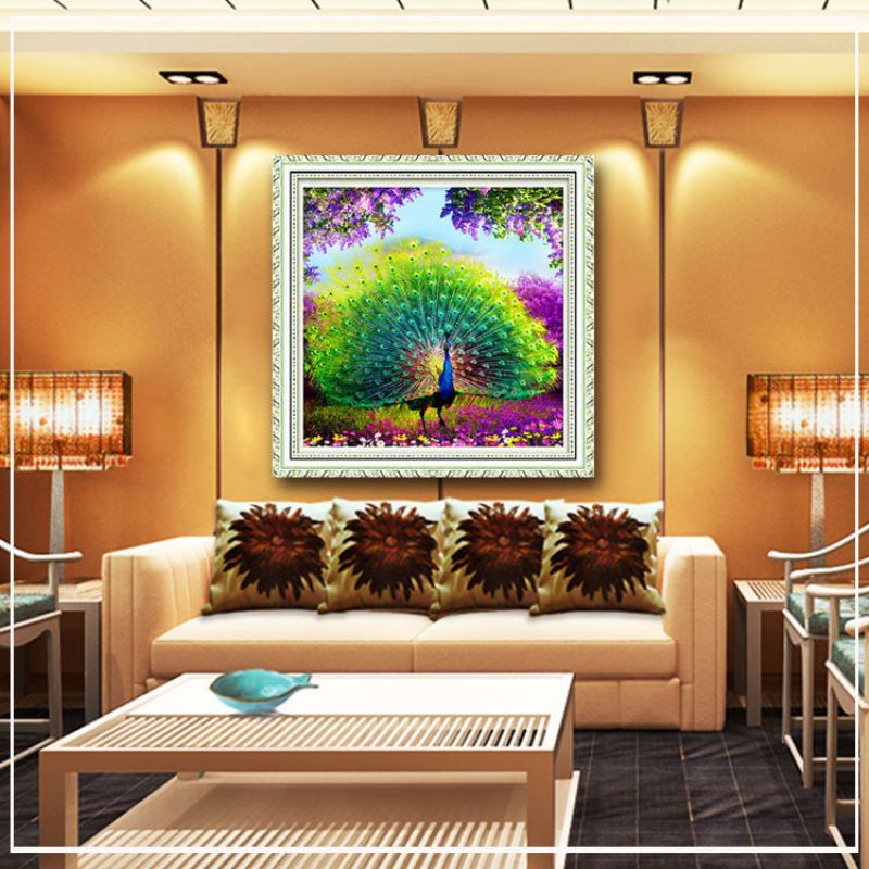 Peacock Diamond Painting Home Wall Art Decor