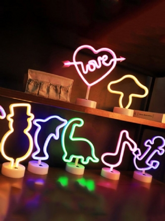 Rainbow Led Neon Night Light Sign Holiday Xmas Party Svatební Dekorace Dětský Pokoj Home Decor