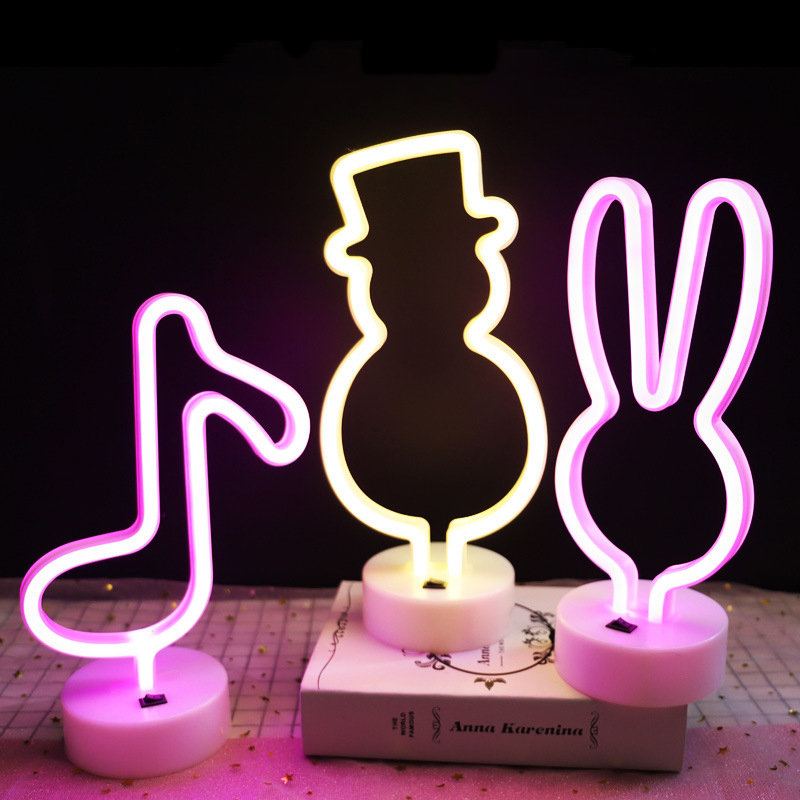 Rainbow Led Neon Night Light Sign Holiday Xmas Party Svatební Dekorace Dětský Pokoj Home Decor