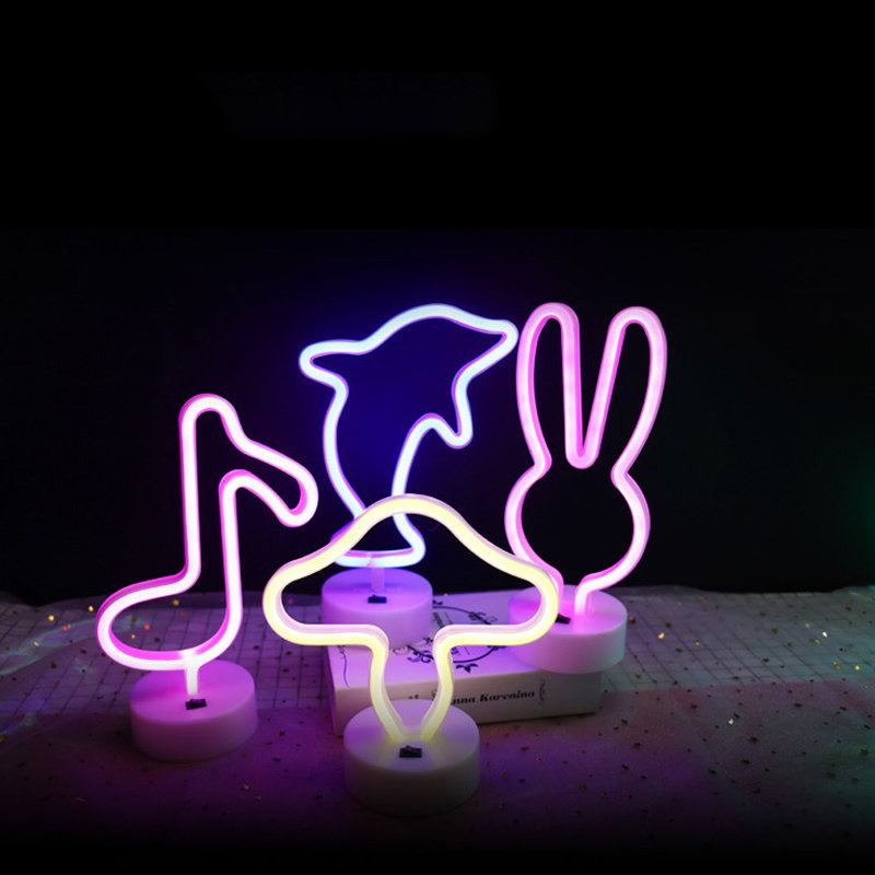 Rainbow Led Neon Night Light Sign Holiday Xmas Party Svatební Dekorace Dětský Pokoj Home Decor