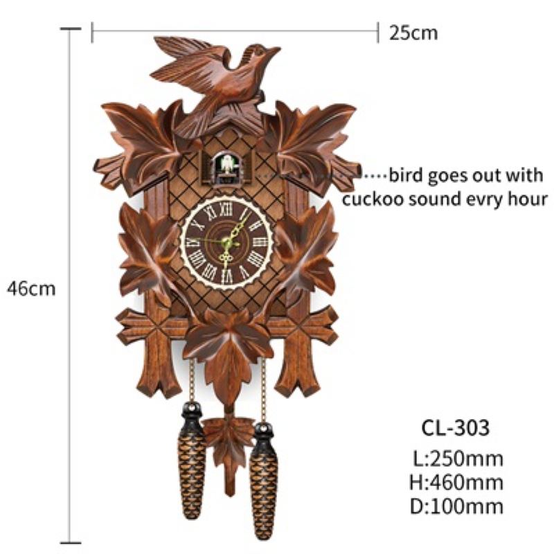 Retro Severský Styl Kukačkové Hodiny Kukačka Nástěnný Budík Domácí Dekorace Doplňky Do Obývacího Pokoje