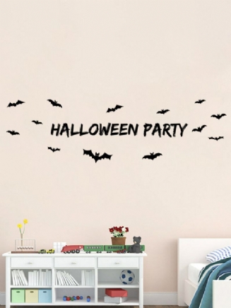 Samolepka Miico Halloween Party Odnímatelná Na Zeď Halloweenské Dekorace Do Pokoje