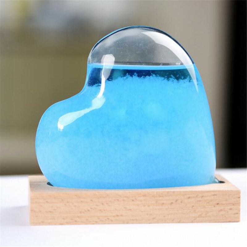 Skleněná Láhev Water Storm Předpověď Počasí Crystal Home Decor Vánoční Dárek Drop Heartshape