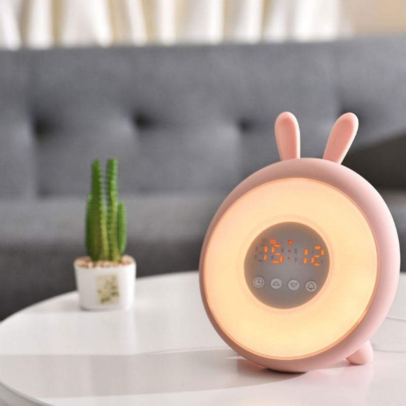 Sweet Dream Time Králík Wake Up Lamp Budík Simulace Východu Slunce Nové Děti Noční Světlo Kreativní Králíček Nálada Světelné Hodiny