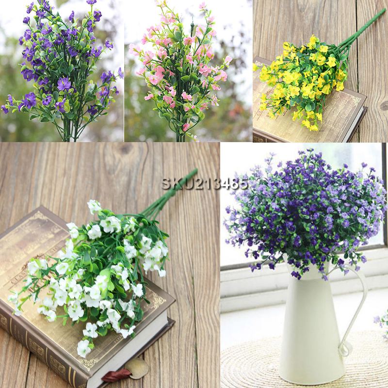 Umělá Květina Gypsophila 1 Kytice 6 Větví Dekorace Pro Svatební Hostinu