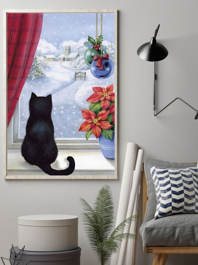 Vánoční Sněží Kočky Malba Na Plátně Nezarámovaná Nástěnná Umělecká Plátna Obývací Pokoj Home Decor