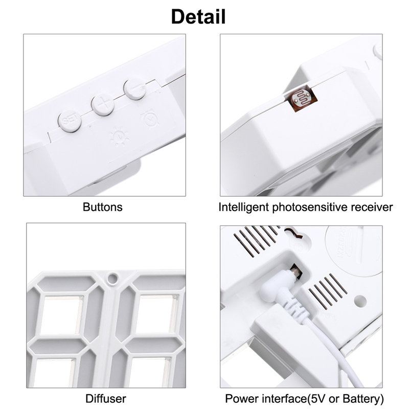 Velké Moderní Designové Digitální Led Nástěnné Hodiny S 24 Nebo 12hodinovým Displejem