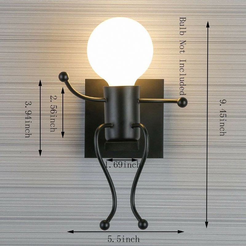 Vintage Průmyslové Nástěnné Svítidlo Splink Light Robot Nástěnná Lampa S Objímkou E27 Domácí Bary Restaurace