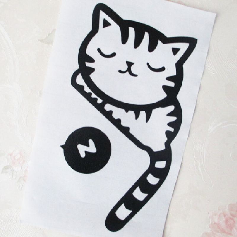 Vinylové Odnímatelné Samolepky Funny Cat Switch Black Art Decal Home Decor