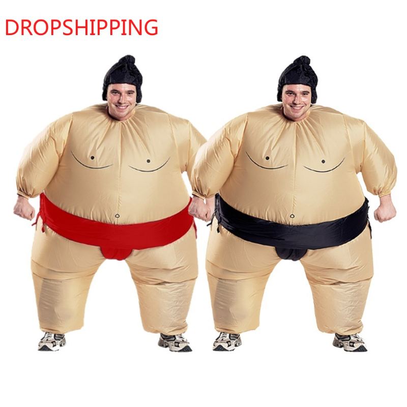 2 Barvy Dospělý Nafukovací Kostým Cosplay Sumo Halloween Pro Muže Ženy Módní Představení Dropshipping