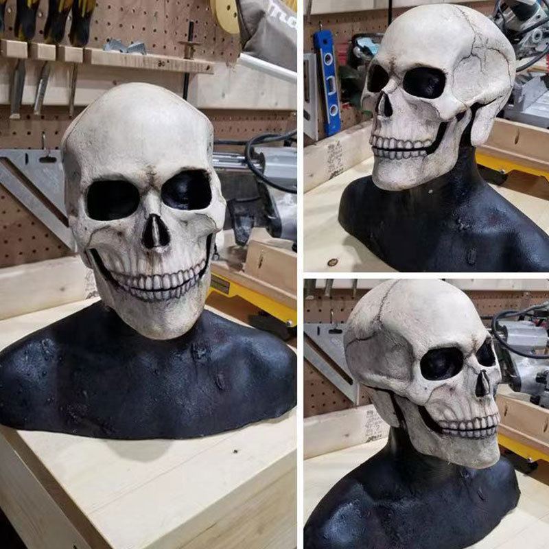 2023 Halloween Full Head Skull Mask Osobnostní Sváteční Hororová Dekorativní Maska