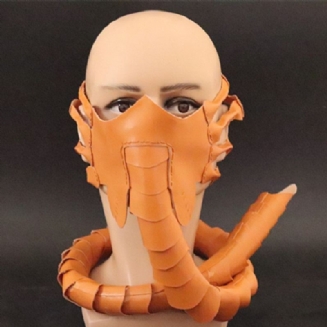 Alien Scorpion Facehugger Mask Face Hugger Halloweenský Kostým Strašidelný Prop Latex