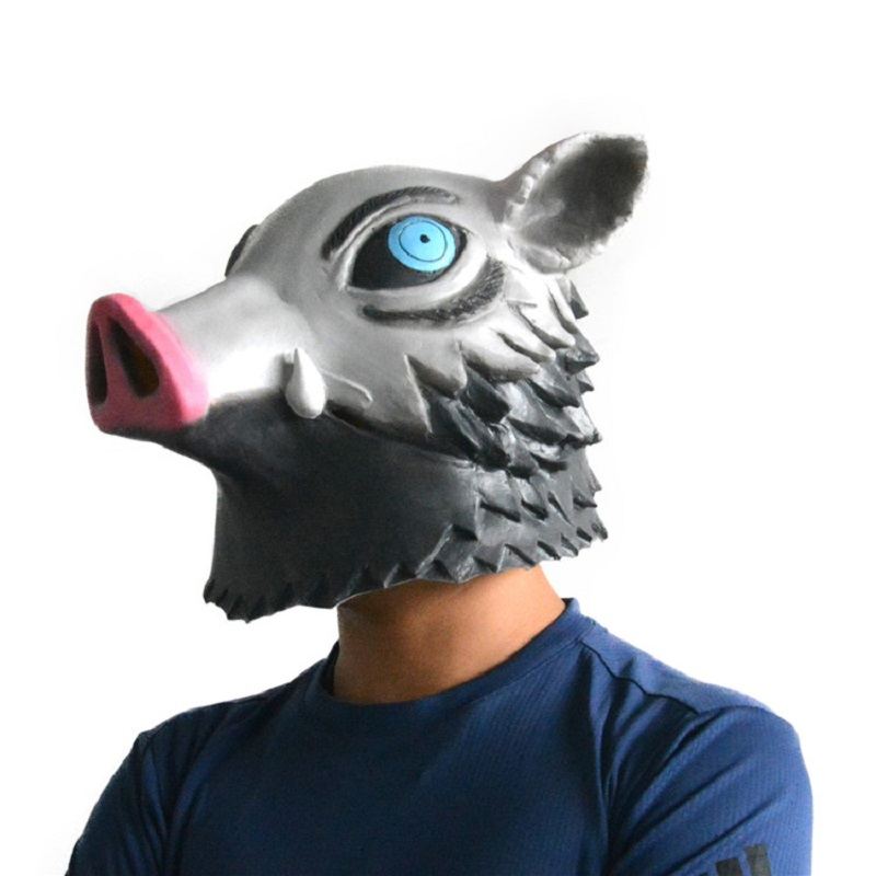 Anime Demon Slayer Kimetsu No Yaiba Hashibira Inosuke Pig Mask Halloween Costuem Cosplay Pro Dospělé