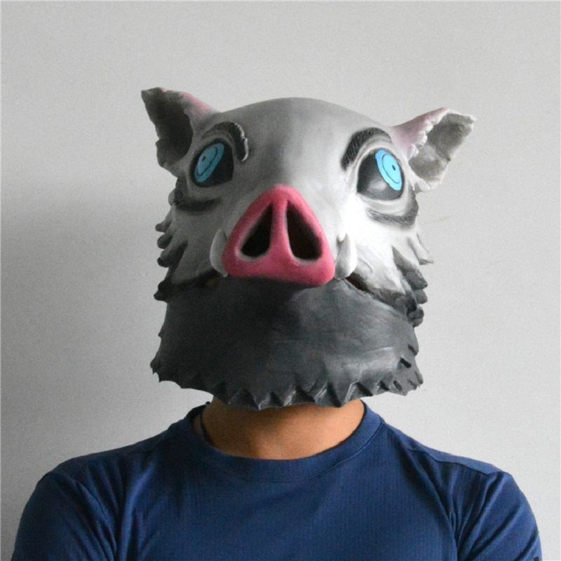 Anime Demon Slayer Kimetsu No Yaiba Hashibira Inosuke Pig Mask Halloween Costuem Cosplay Pro Dospělé