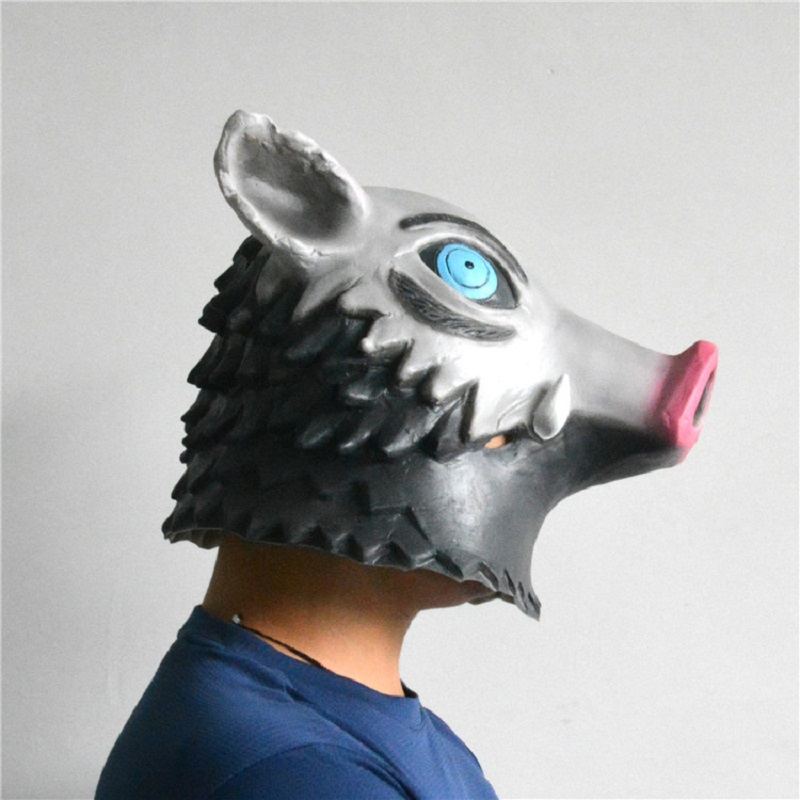 Anime Demon Slayer Kimetsu No Yaiba Hashibira Inosuke Pig Mask Halloween Costuem Cosplay Pro Dospělé