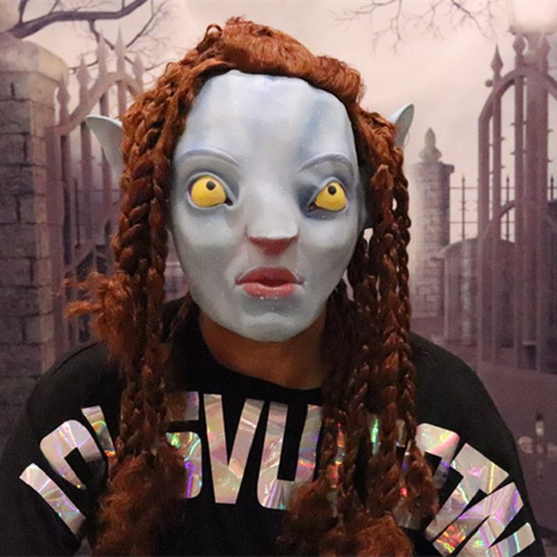 Avatar Deluxe Overhead Dospělý Jake Sully Latexová Maska Halloween Kostým Film Role Cosplay Rekvizity