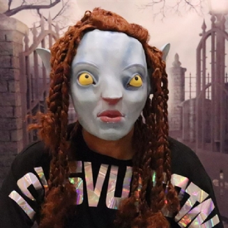 Avatar Deluxe Overhead Dospělý Jake Sully Latexová Maska Halloween Kostým Film Role Cosplay Rekvizity