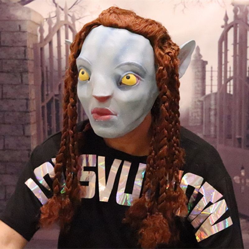 Avatar Deluxe Overhead Dospělý Jake Sully Latexová Maska Halloween Kostým Film Role Cosplay Rekvizity