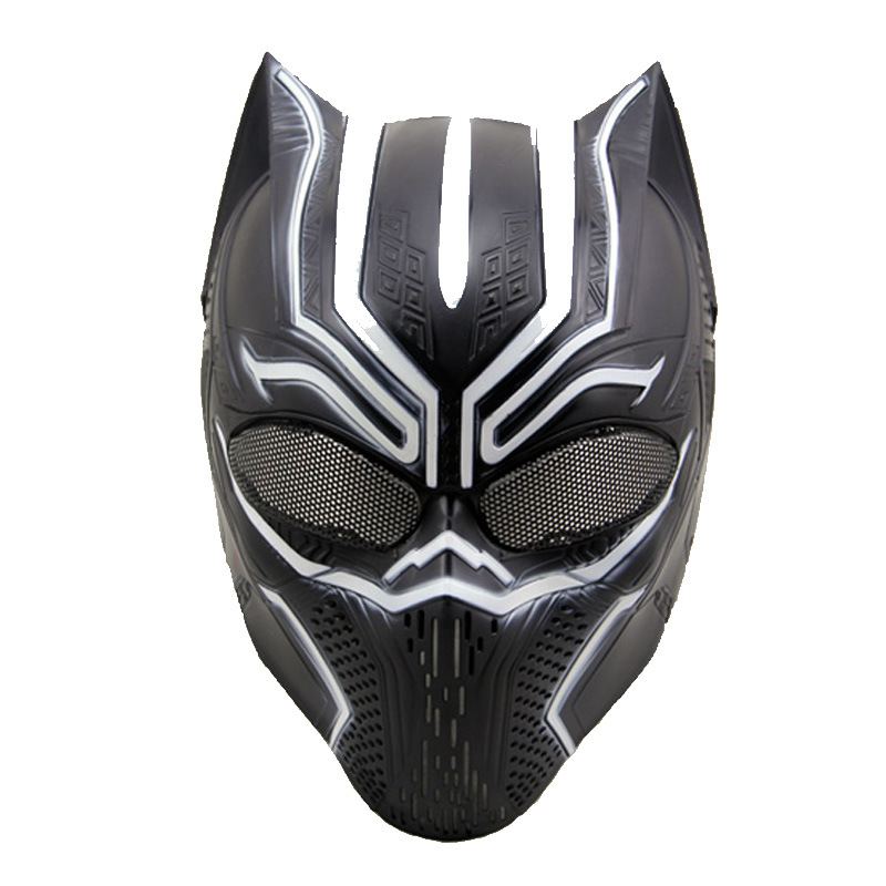 Black Panther Skull Mask Cs Field Ochranná Halloweenská Cosplay Míčová Maska