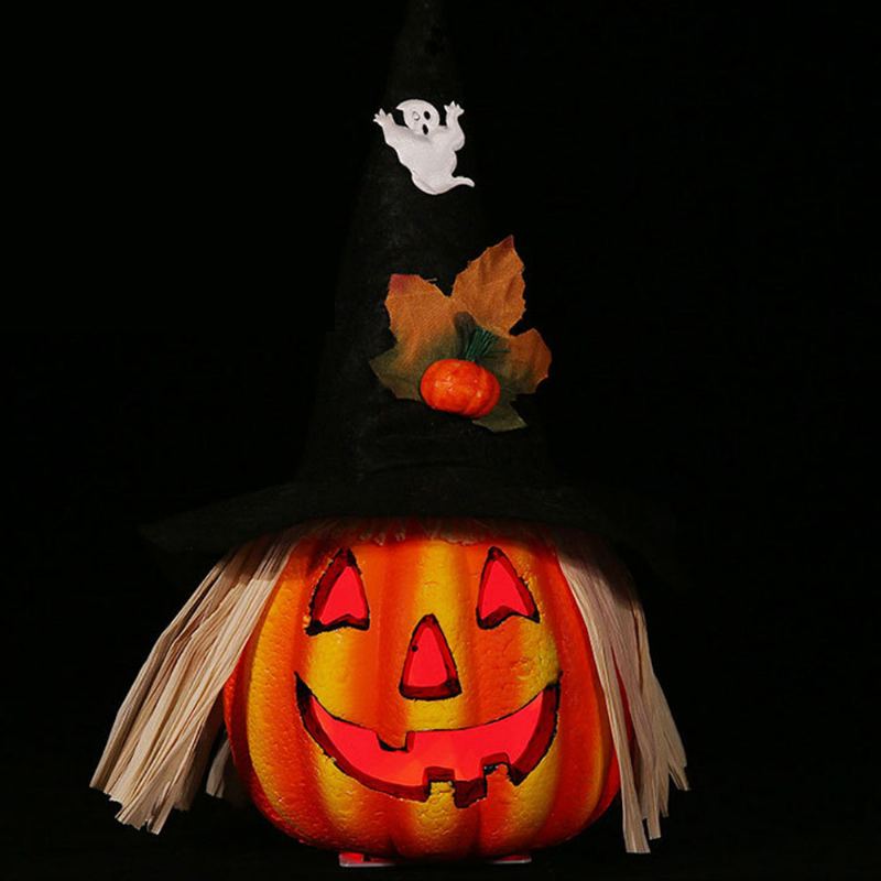 Dýňová Lampa S Usměvavým Obličejem Dutá Jack-o-lantern Pro Halloween Haunted House Pěnové Dýňové Světlo Na Baterie