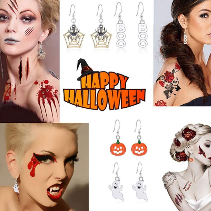 Euroamerické Dýňové Náušnice Halloween Drop Visací Pro Lady Girl Dámské Party Dekorace