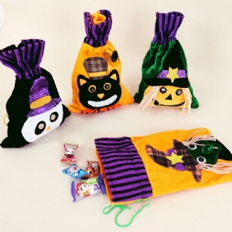 Halloween Cartoon Candy Plátěná Taška Pumpkin Head Dárkové Balení Pure Cotton Beam Dárková Velkoobchod Spot